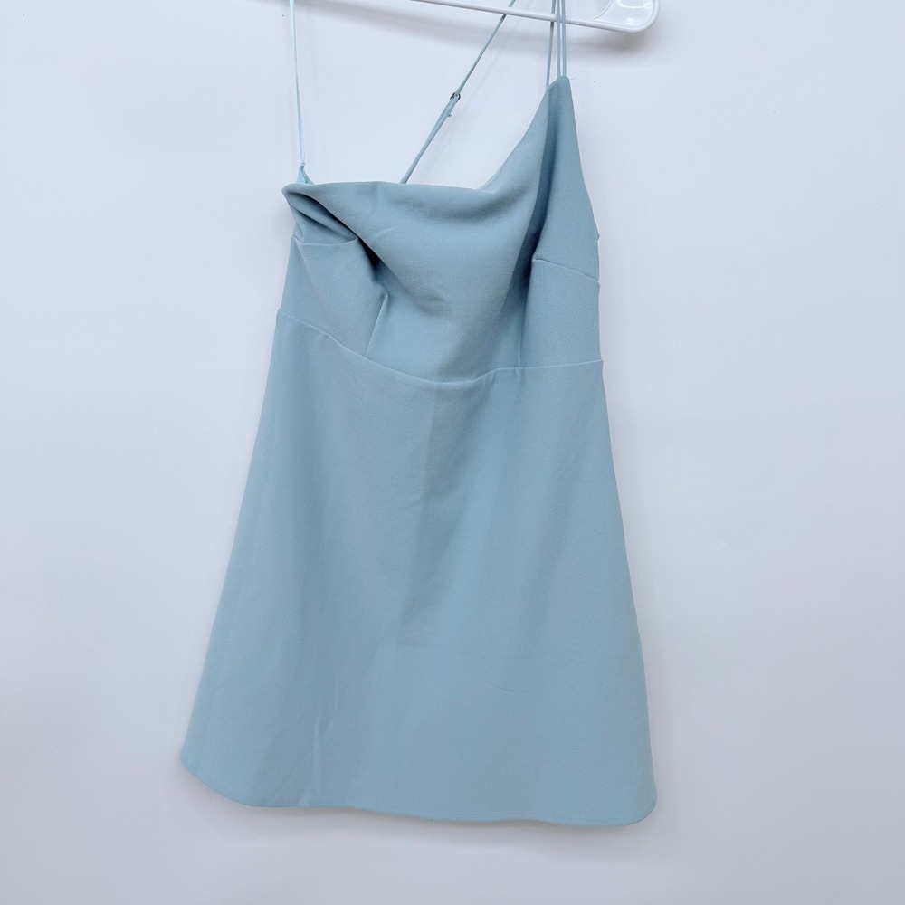 Abercrombie & Fitch Teal Blue One Shoulder Mini Dress Skort Size M - Picture 5 of 6